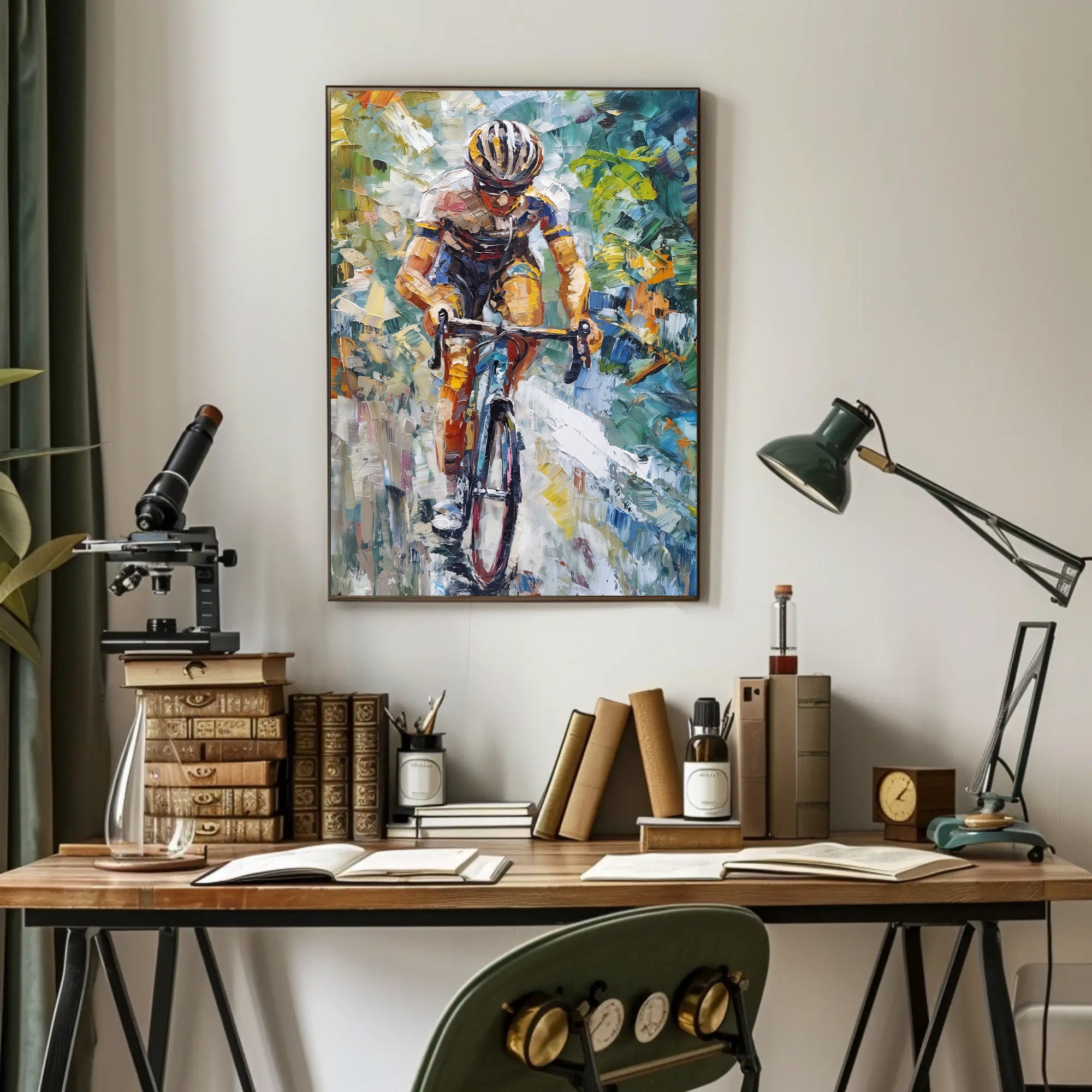 Dynamic Cycling Adventure: Energetic Sports Poster PosterGoat