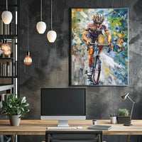 Dynamic Cycling Adventure: Energetic Sports Poster PosterGoat