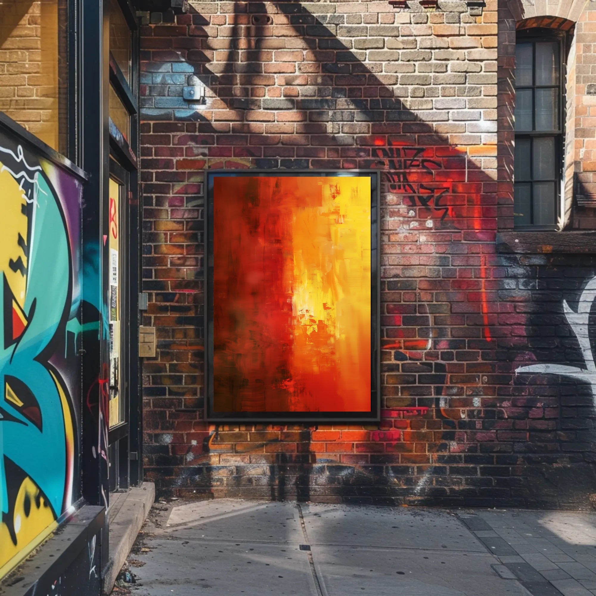 Dynamic Energy Abstract Art: Vibrant Expression Poster PosterGoat