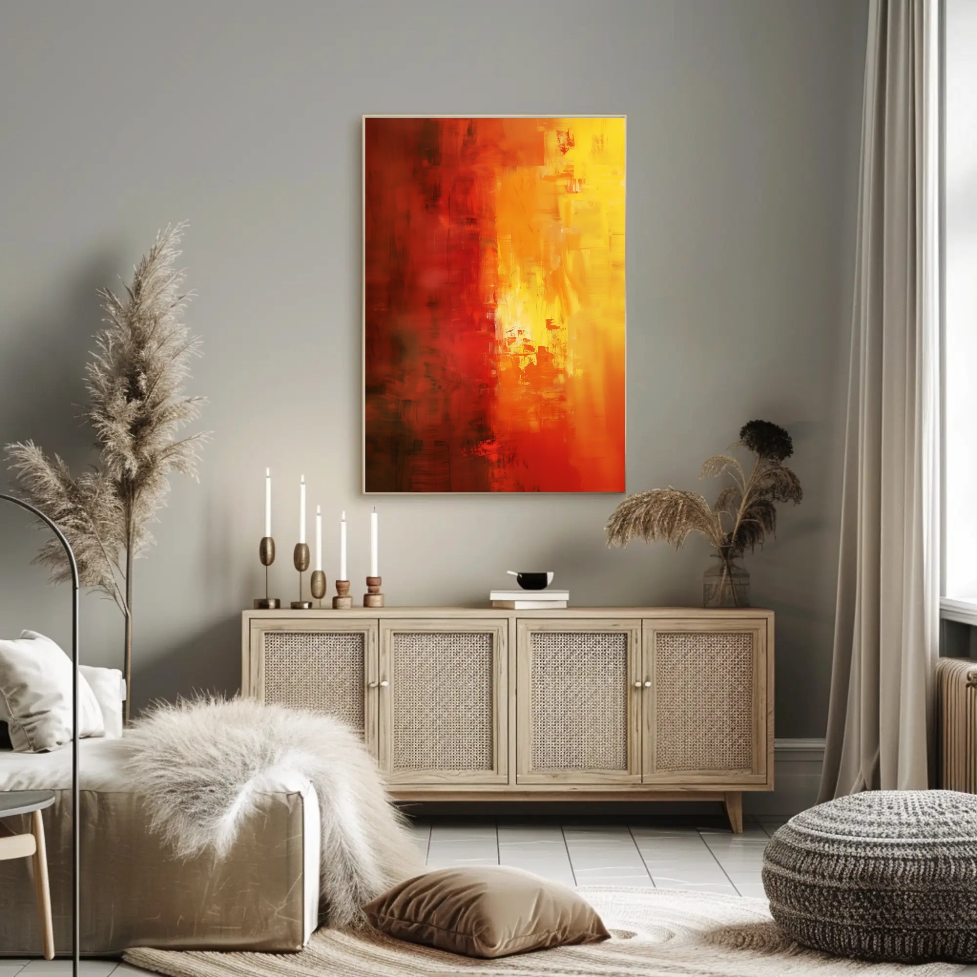 Dynamic Energy Abstract Art: Vibrant Expression Poster PosterGoat