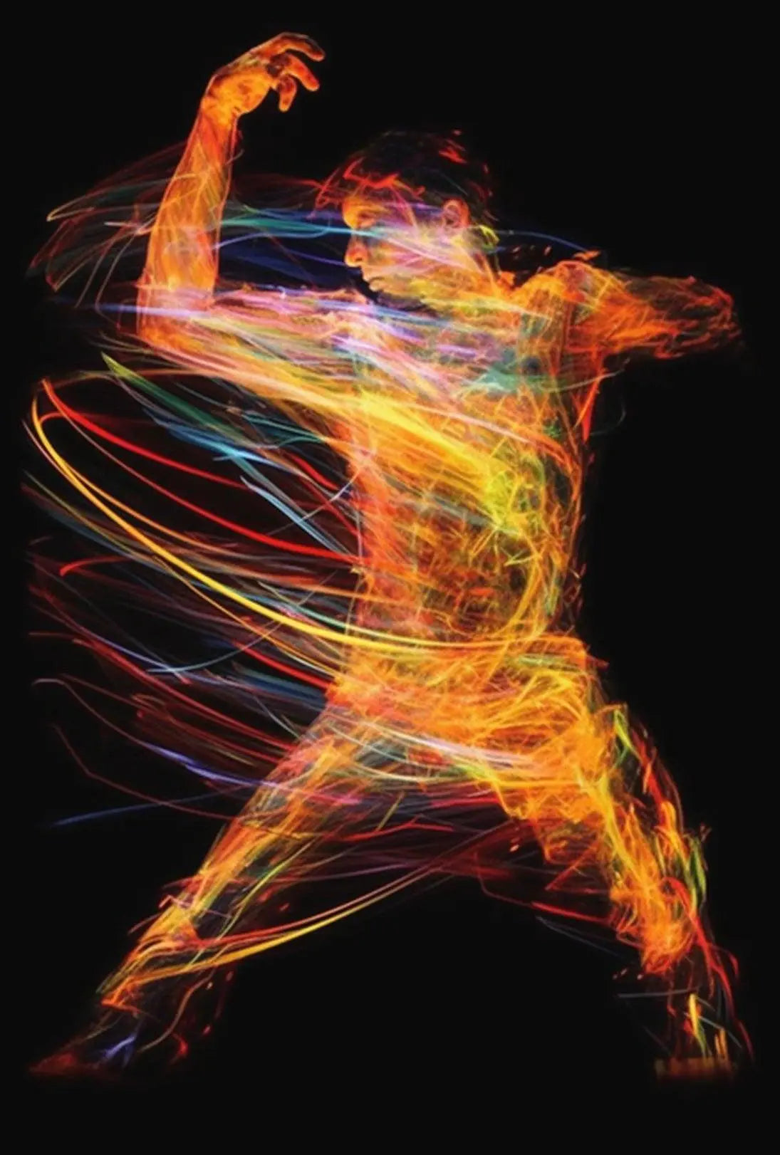 Dynamic Energy in Motion: Abstract Artistic Poster PosterGoat