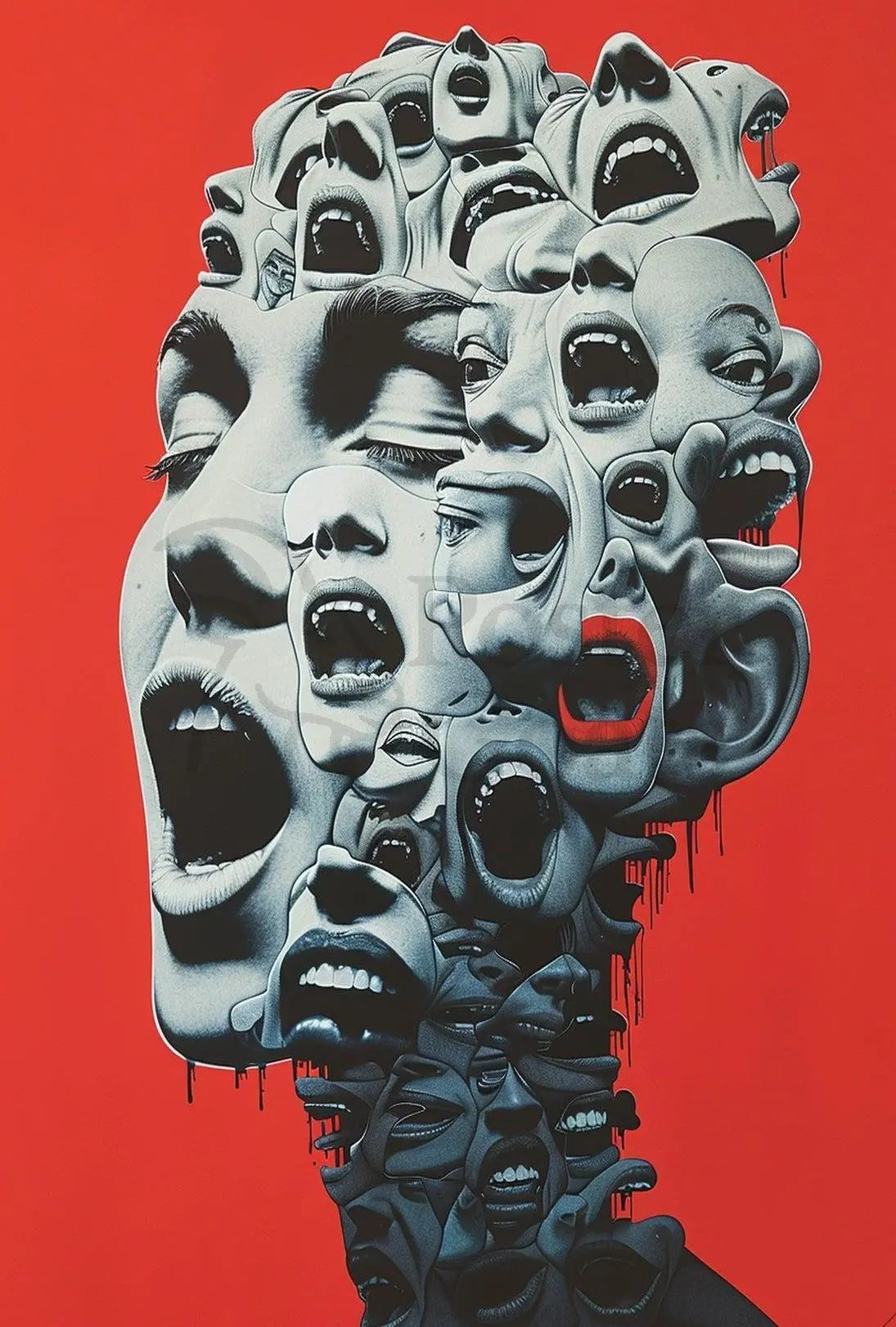 Dynamic Expression in Surreal Abstract Artistic Poster PosterGoat