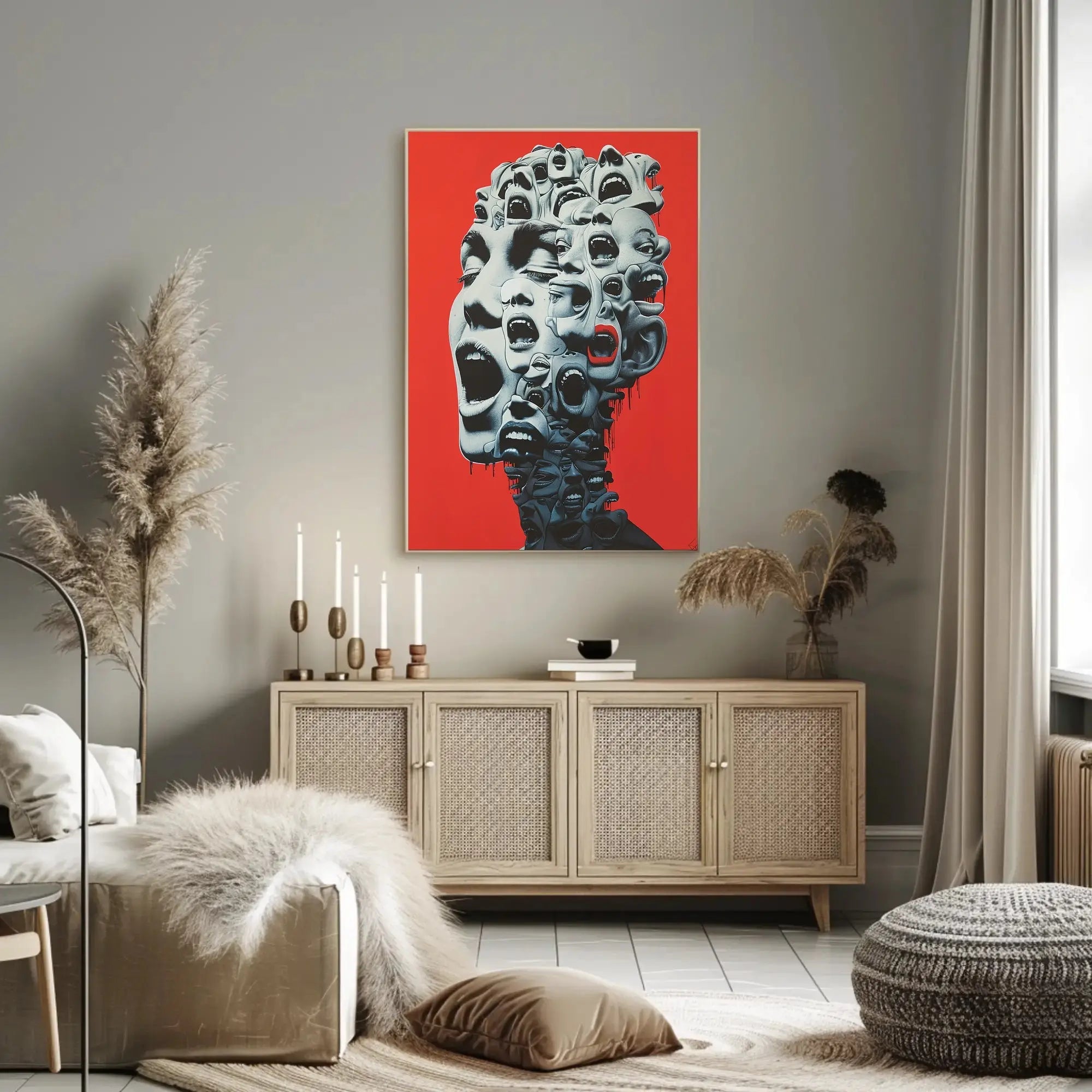 Dynamic Expression in Surreal Abstract Artistic Poster PosterGoat