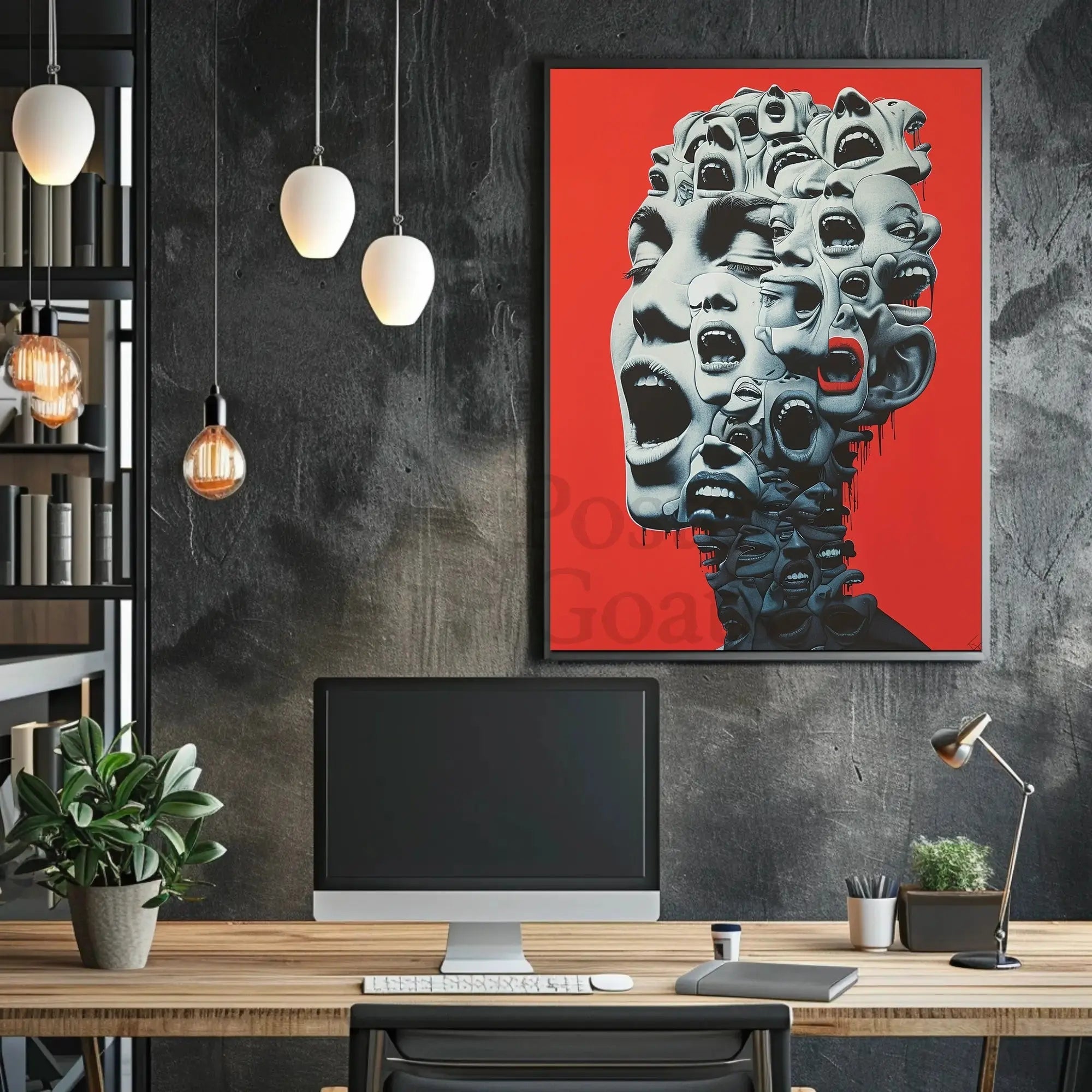 Dynamic Expression in Surreal Abstract Artistic Poster PosterGoat