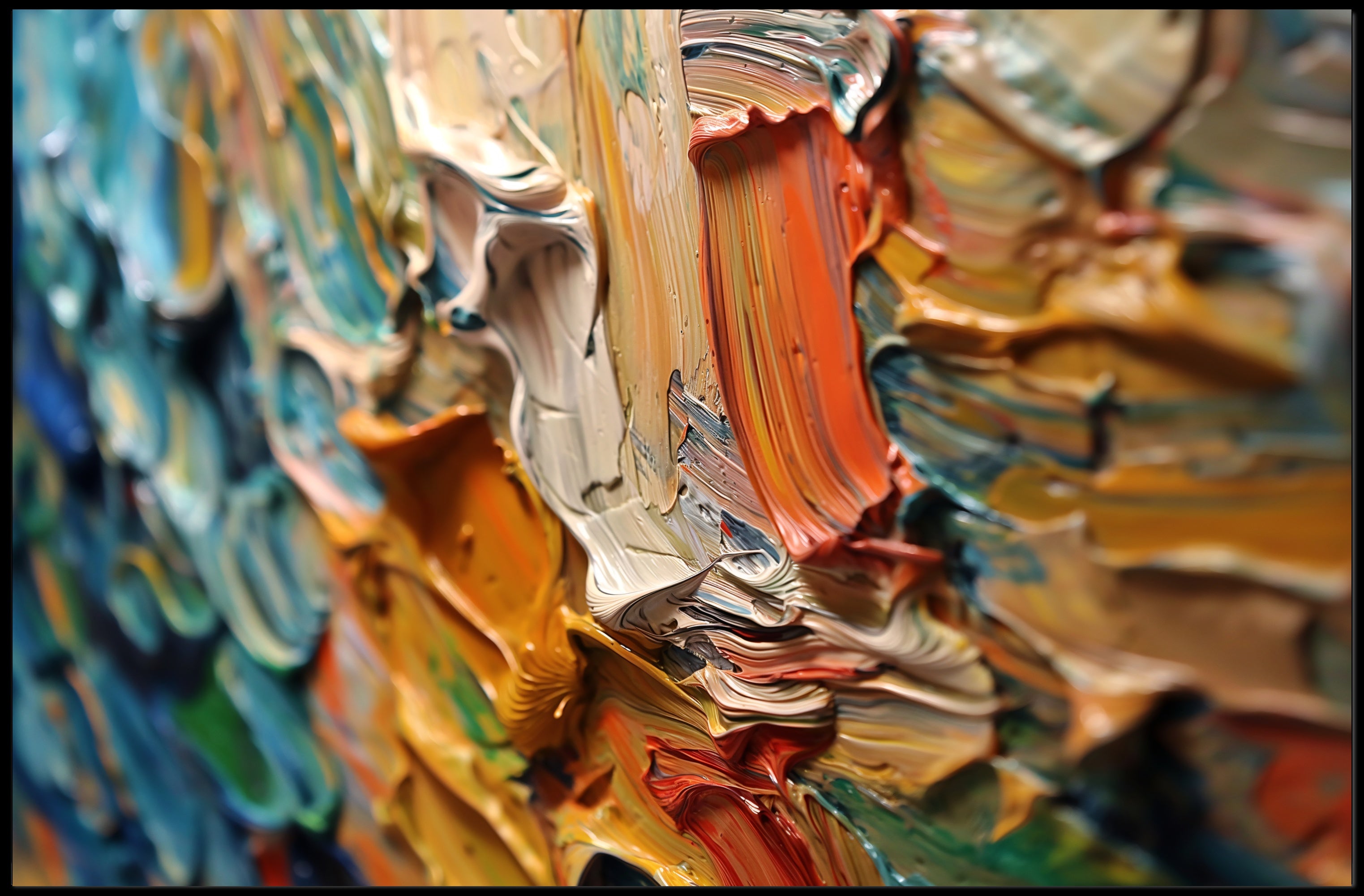 Dynamic Expression: Modern Abstract Painting Poster PosterGoat