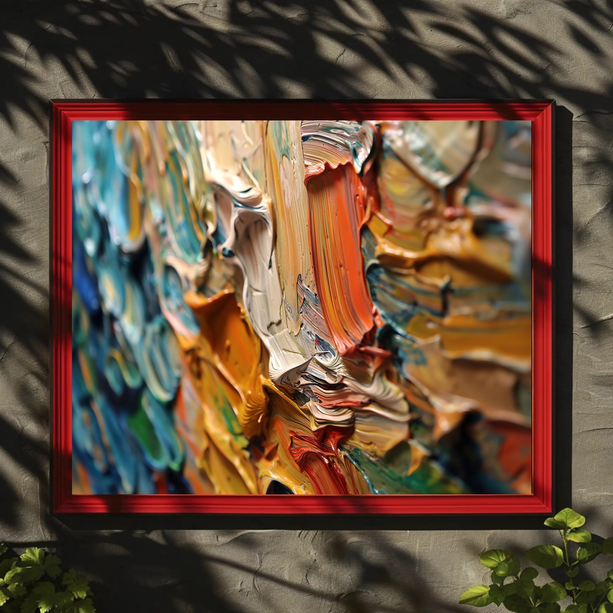 Dynamic Expression: Modern Abstract Painting Poster PosterGoat