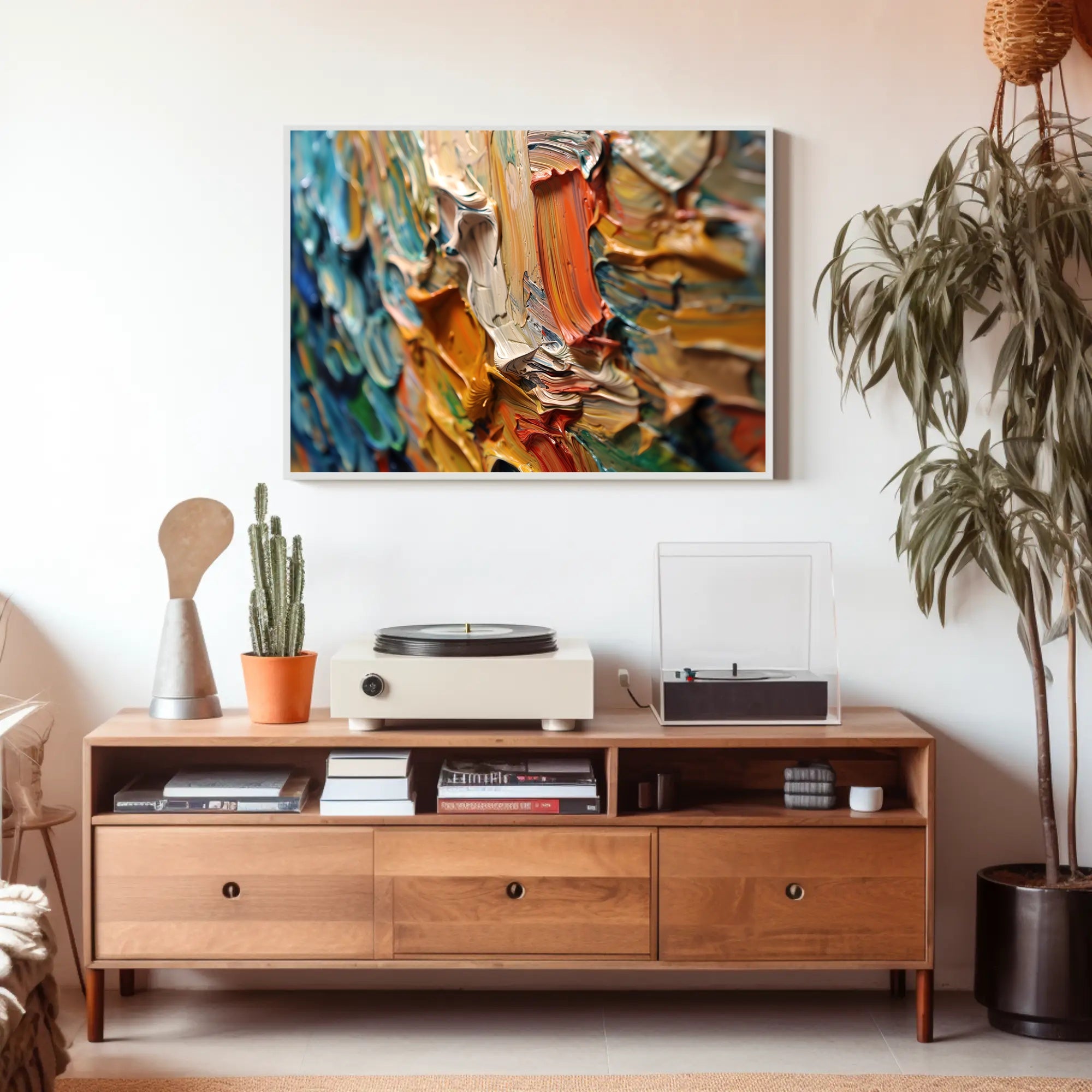 Dynamic Expression: Modern Abstract Painting Poster PosterGoat