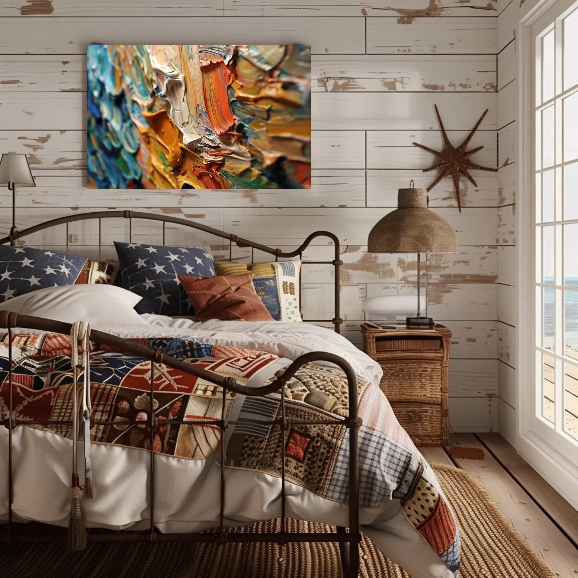 Dynamic Expression: Modern Abstract Painting Poster PosterGoat