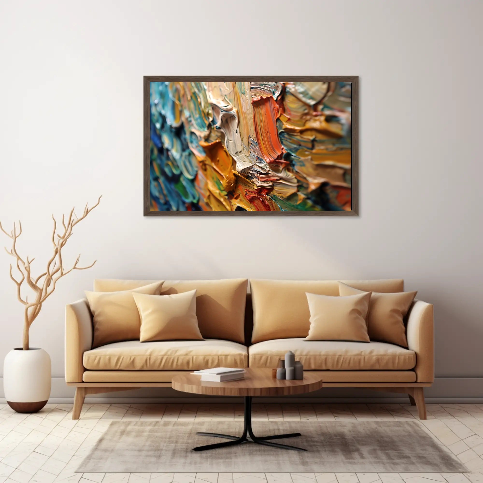Dynamic Expression: Modern Abstract Painting Poster PosterGoat