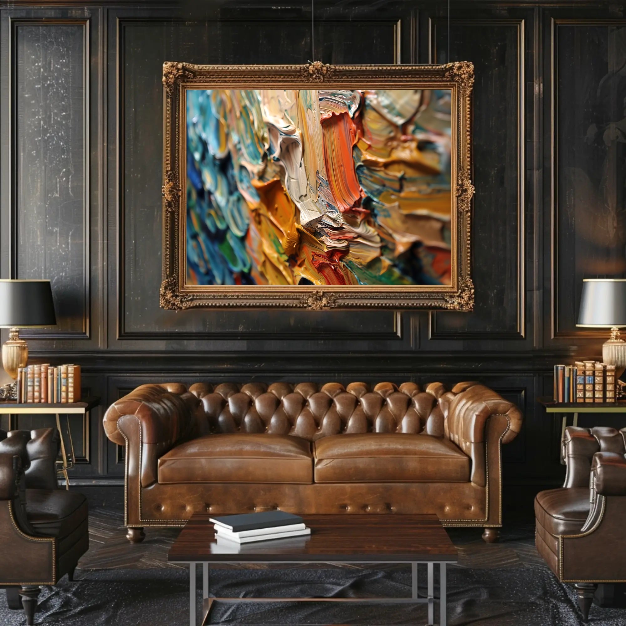 Dynamic Expression: Modern Abstract Painting Poster PosterGoat