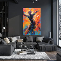 Dynamic Expressive Movement in Vibrant Colors Artistic Poster PosterGoat