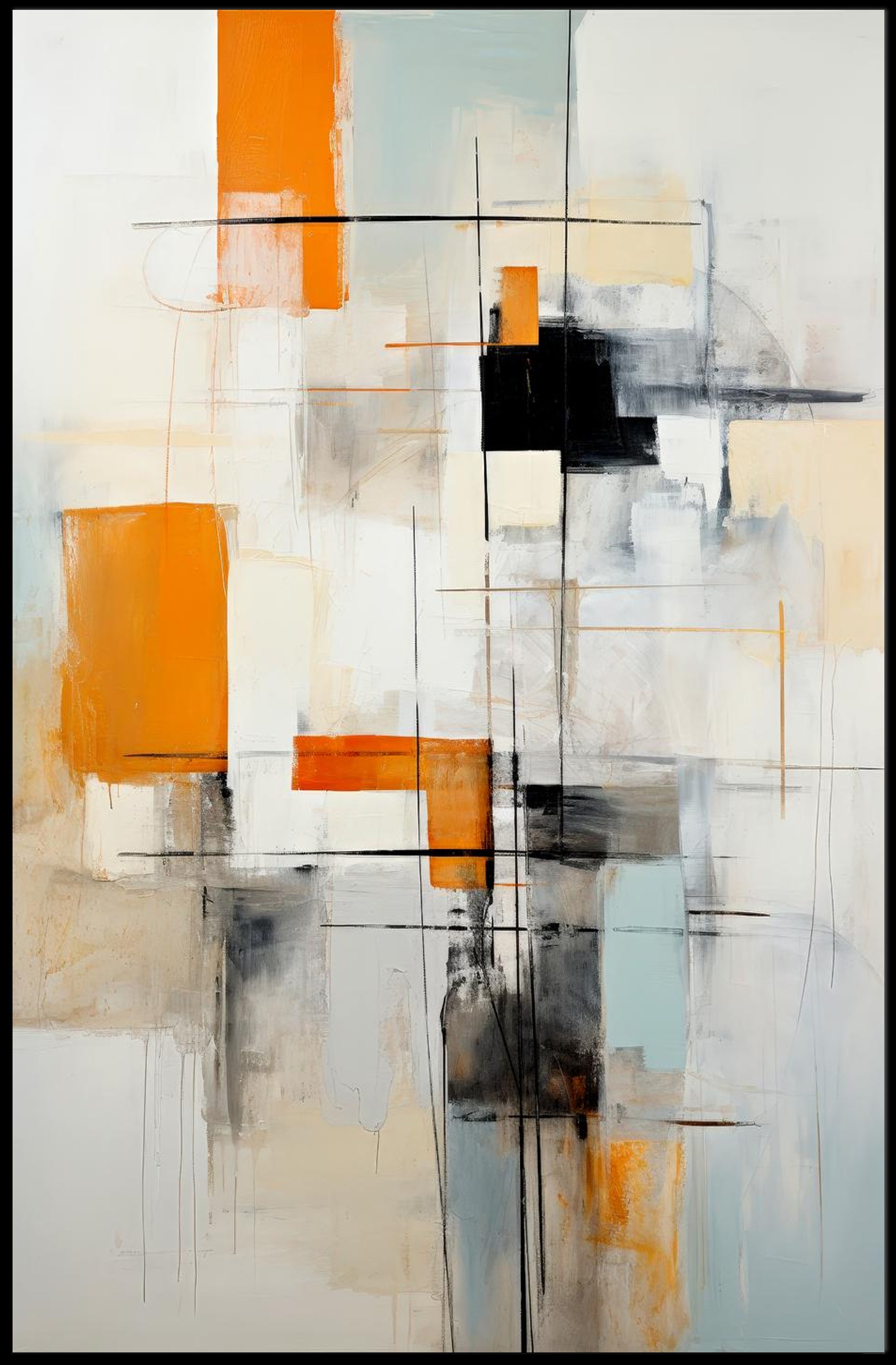 Dynamic Interplay of Shapes Modern Abstract Artistic Poster PosterGoat