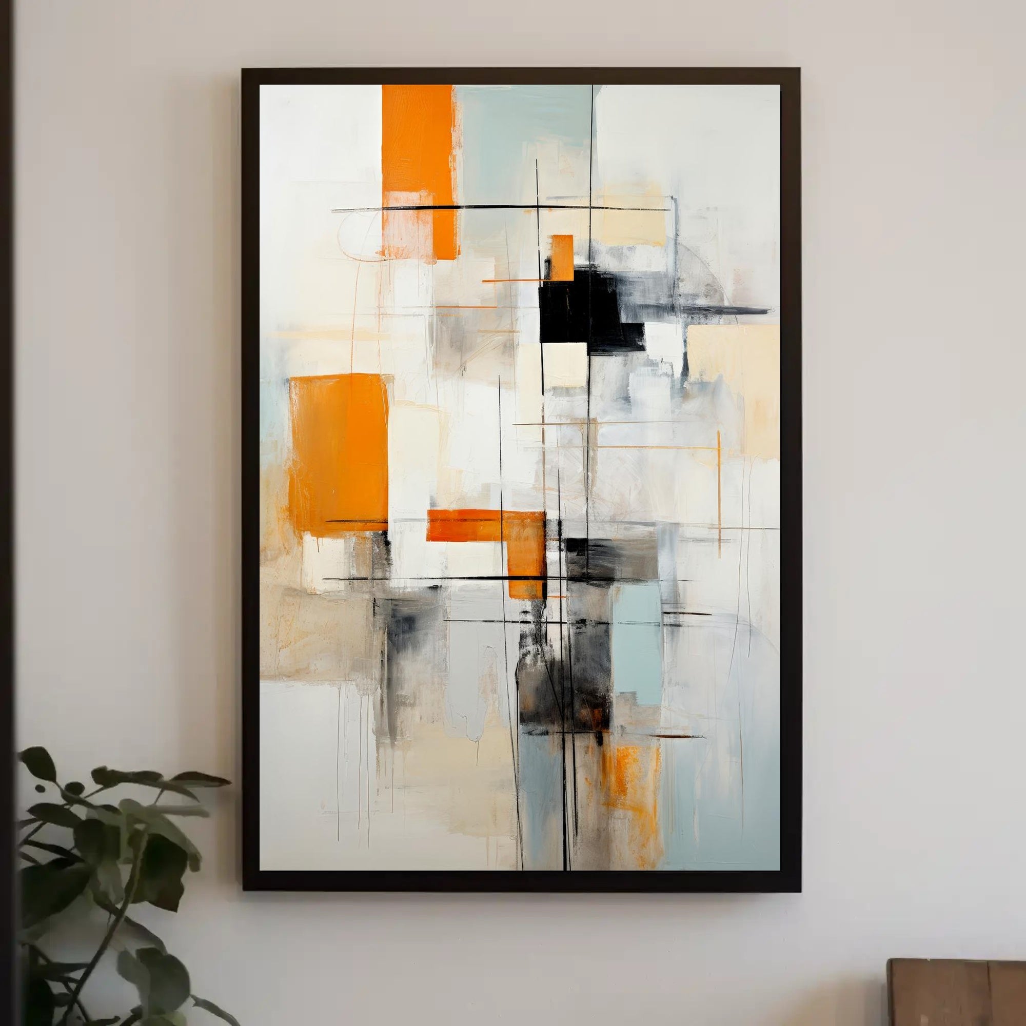 Dynamic Interplay of Shapes Modern Abstract Artistic Poster PosterGoat