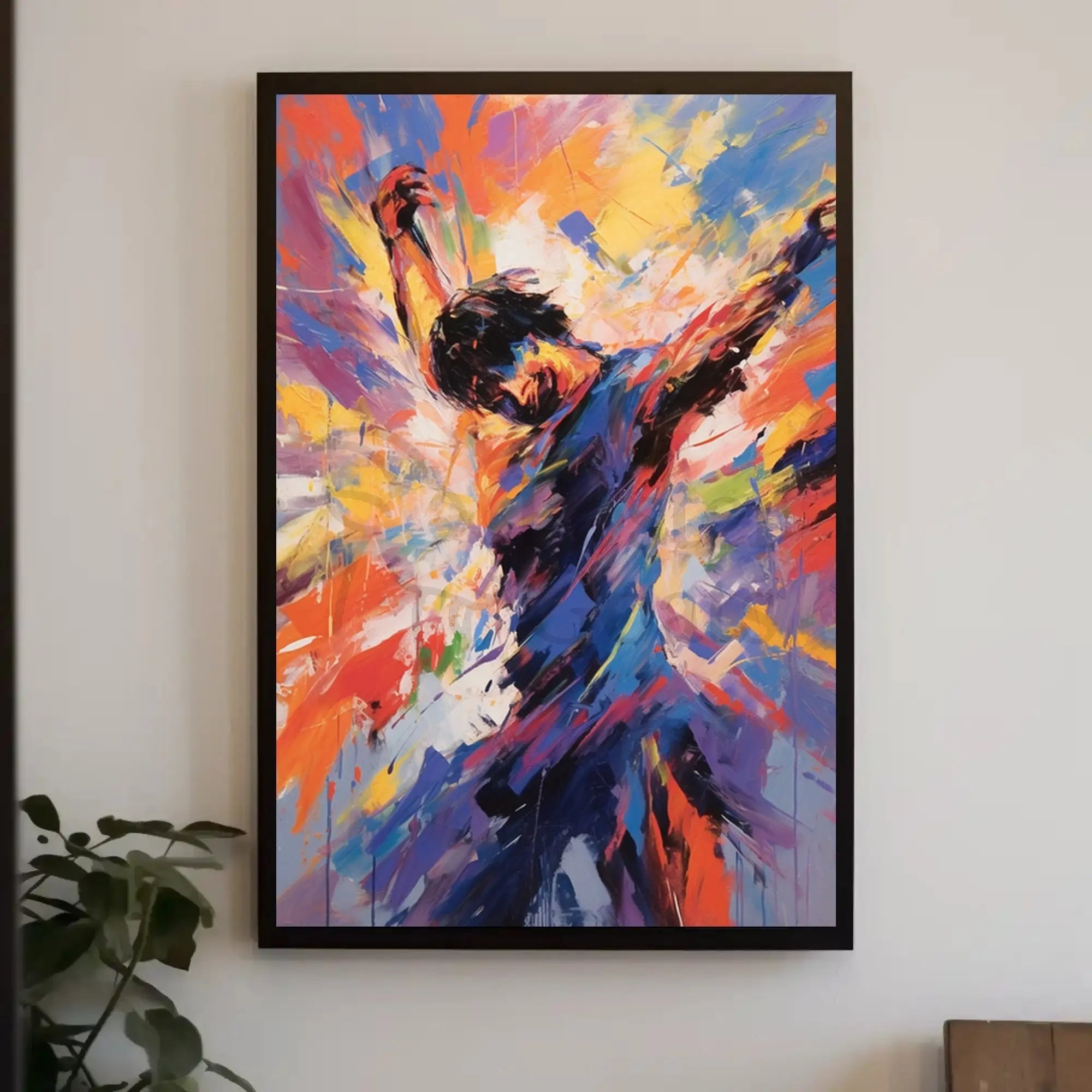 Dynamic Movement in Vivid Colors Abstract, Artistic, or Pop Culture Poster PosterGoat