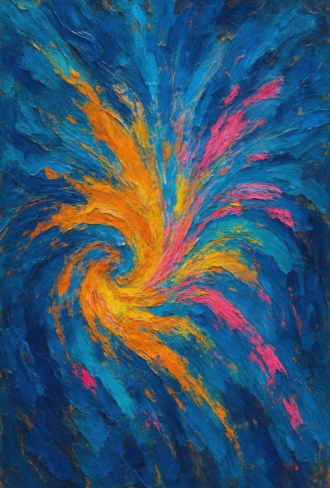 Dynamic Swirling Energy Abstract Artistic Poster PosterGoat