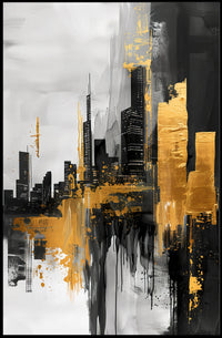Dynamic Urban Cityscape Art Poster PosterGoat