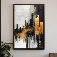 Dynamic Urban Cityscape Art Poster PosterGoat