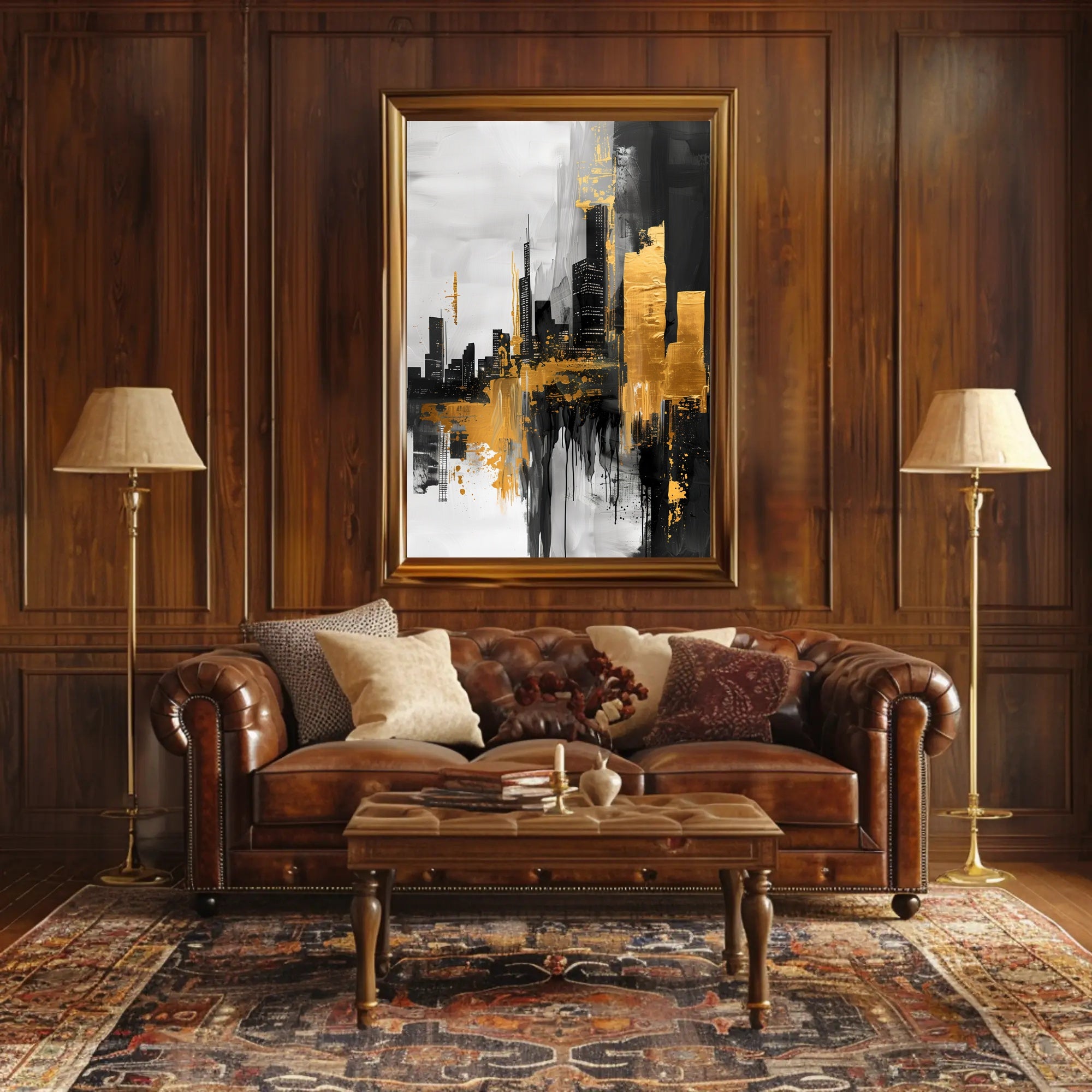 Dynamic Urban Cityscape Art Poster PosterGoat