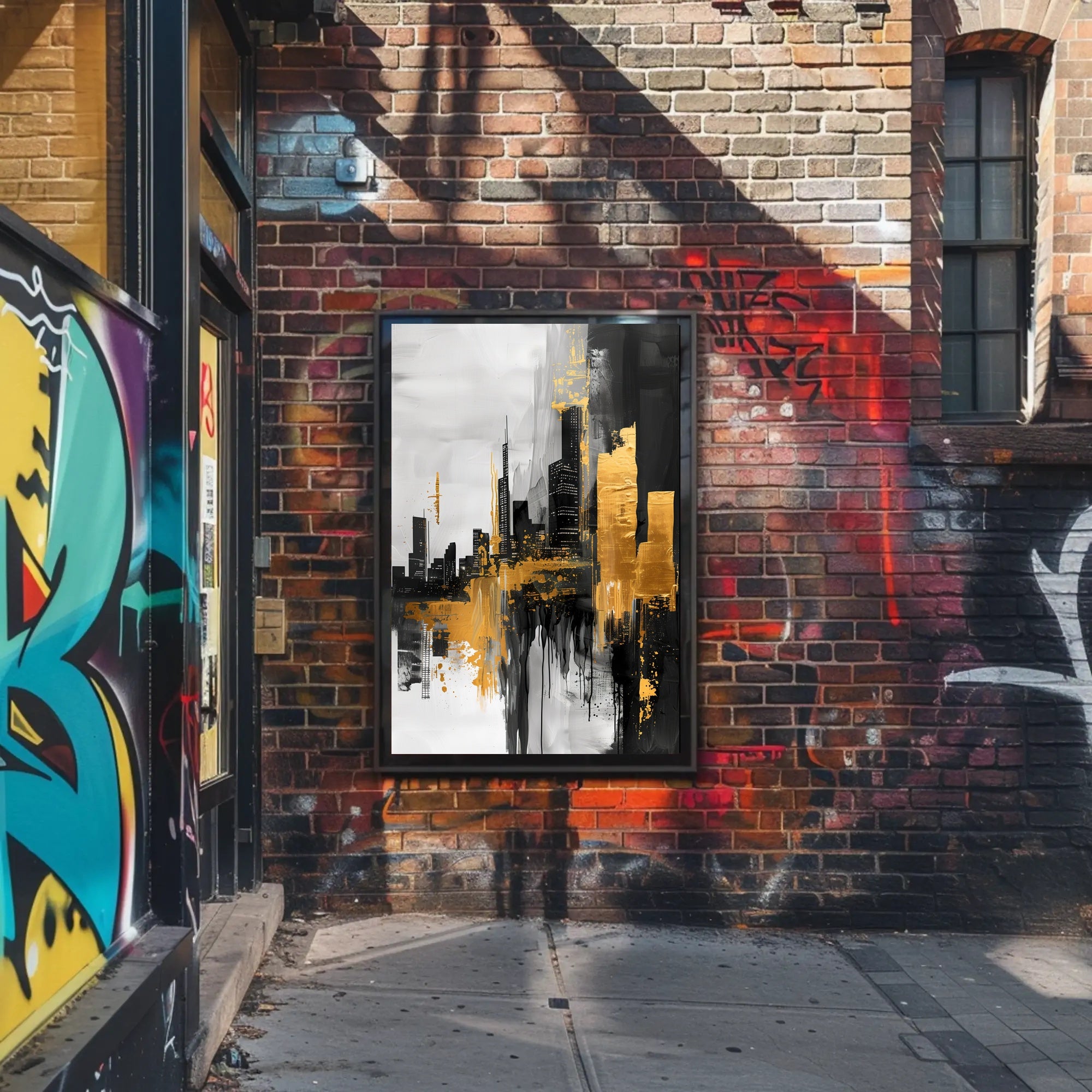 Dynamic Urban Cityscape Art Poster PosterGoat