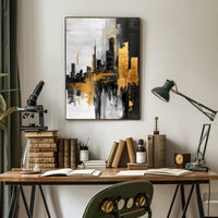 Dynamic Urban Cityscape Art Poster PosterGoat