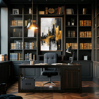 Dynamic Urban Cityscape Art Poster PosterGoat