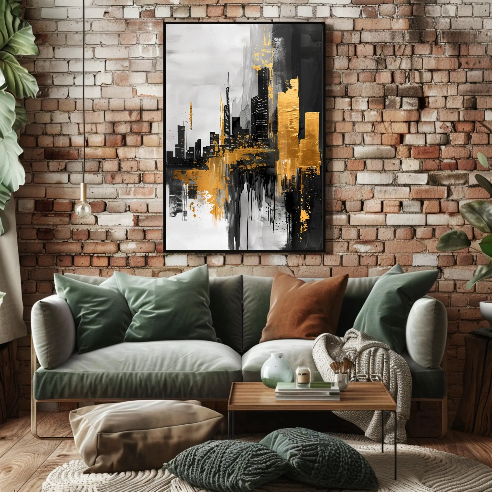 Dynamic Urban Cityscape Art Poster PosterGoat