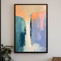 Dynamic Waterfall Abstract Art Print - Artistic Poster PosterGoat