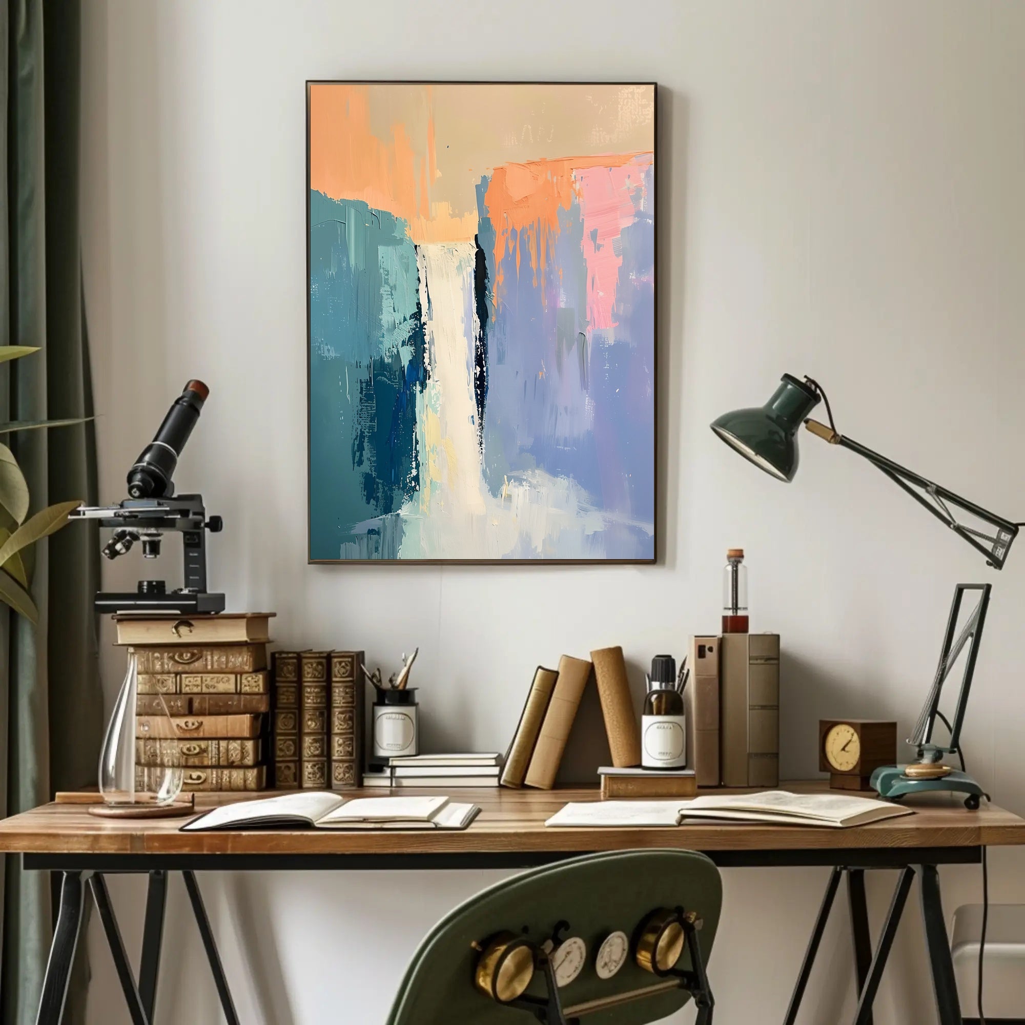 Dynamic Waterfall Abstract Art Print - Artistic Poster PosterGoat