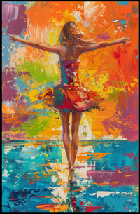 Dynamic Woman in Motion Abstract or Artistic Poster PosterGoat