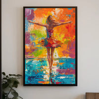 Dynamic Woman in Motion Abstract or Artistic Poster PosterGoat