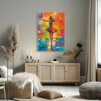 Dynamic Woman in Motion Abstract or Artistic Poster PosterGoat