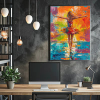 Dynamic Woman in Motion Abstract or Artistic Poster PosterGoat