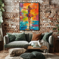 Dynamic Woman in Motion Abstract or Artistic Poster PosterGoat