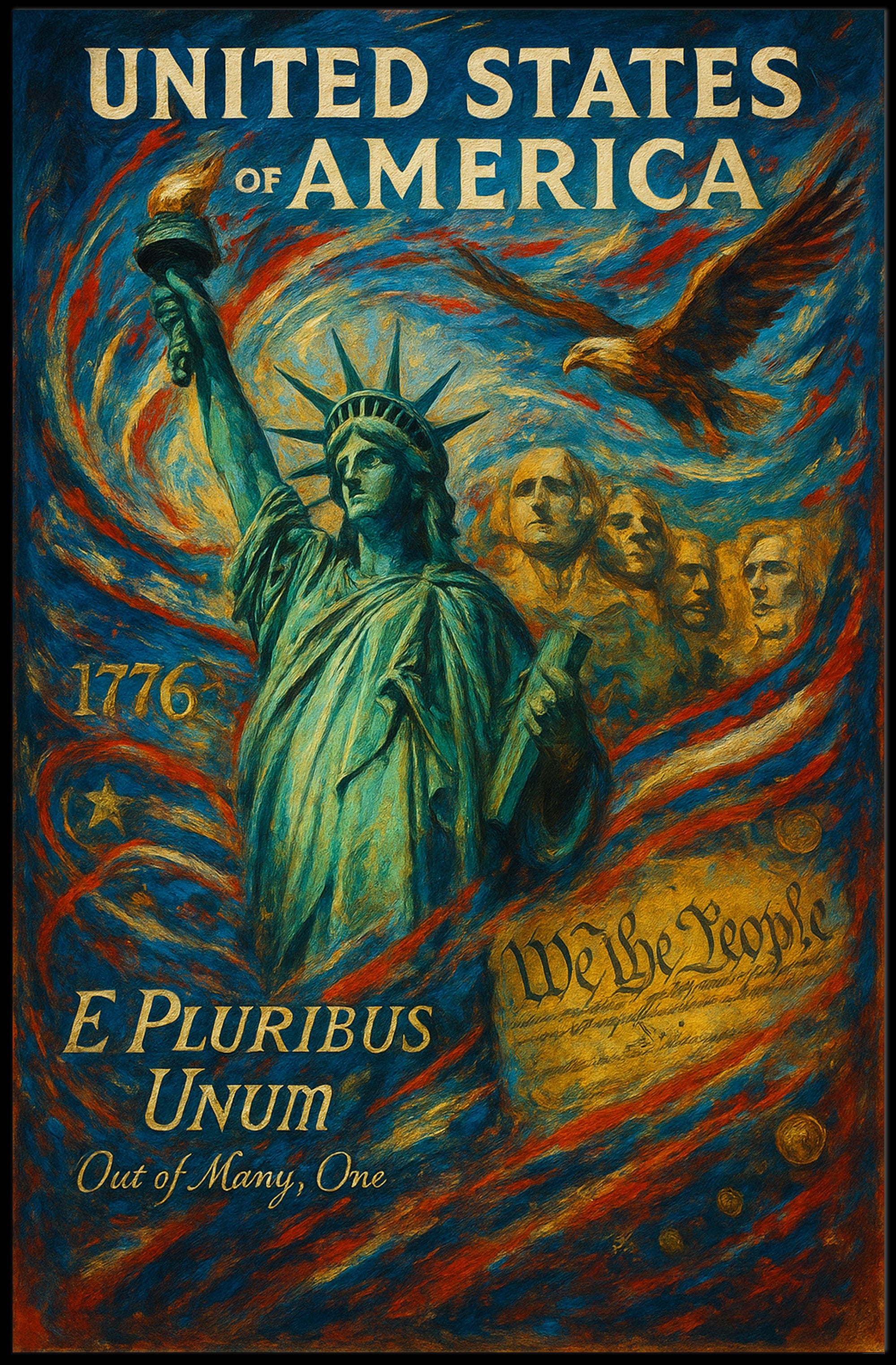 E Pluribus Unum Out of Many, One Poster PosterGoat