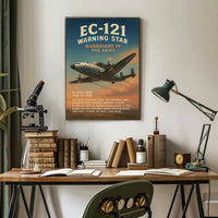 EC-121 Warning Star Wall Art Decor Poster PosterGoat