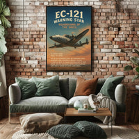 EC-121 Warning Star Wall Art Decor Poster PosterGoat