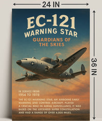 EC-121 Warning Star Wall Art Decor Poster PosterGoat