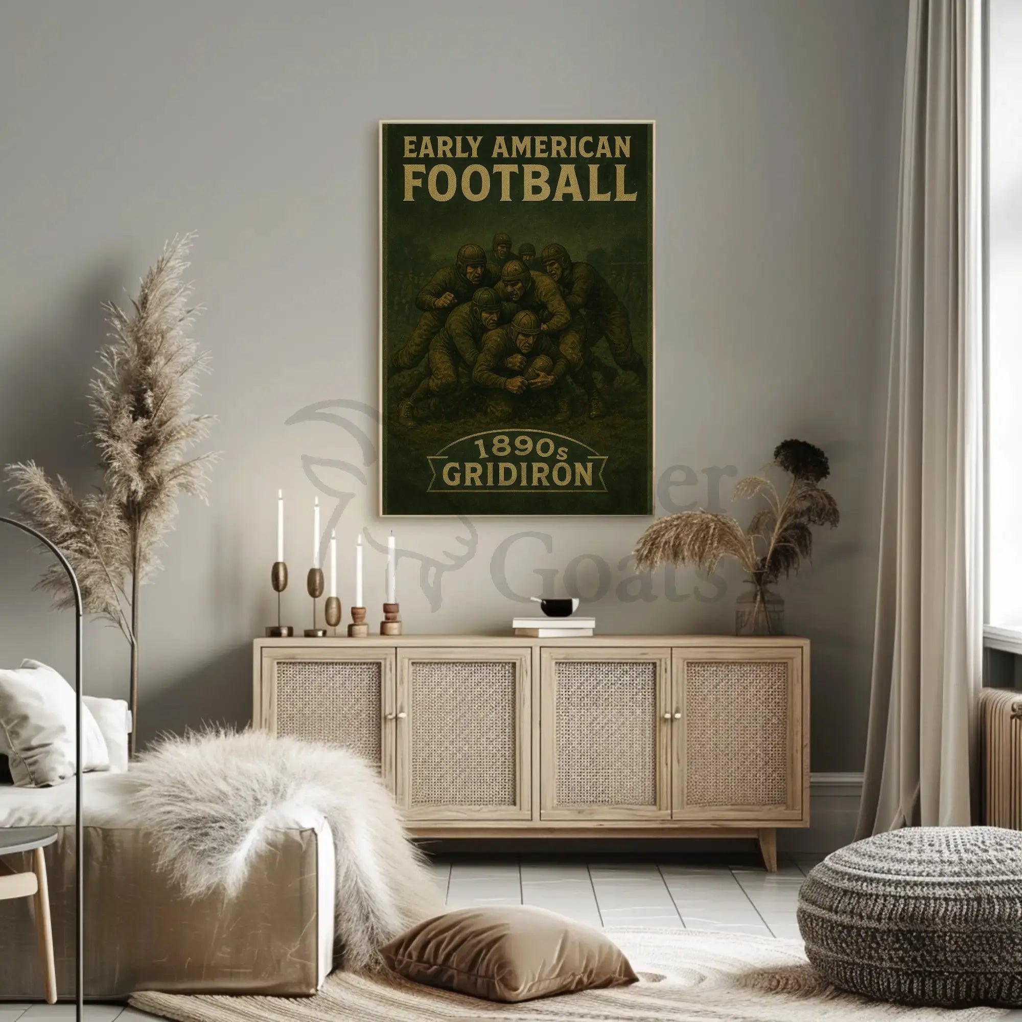 Early American Football 1890s Nostalgic Sports Poster PosterGoat