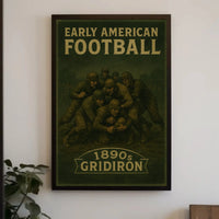 Early American Football 1890s Nostalgic Sports Poster PosterGoat