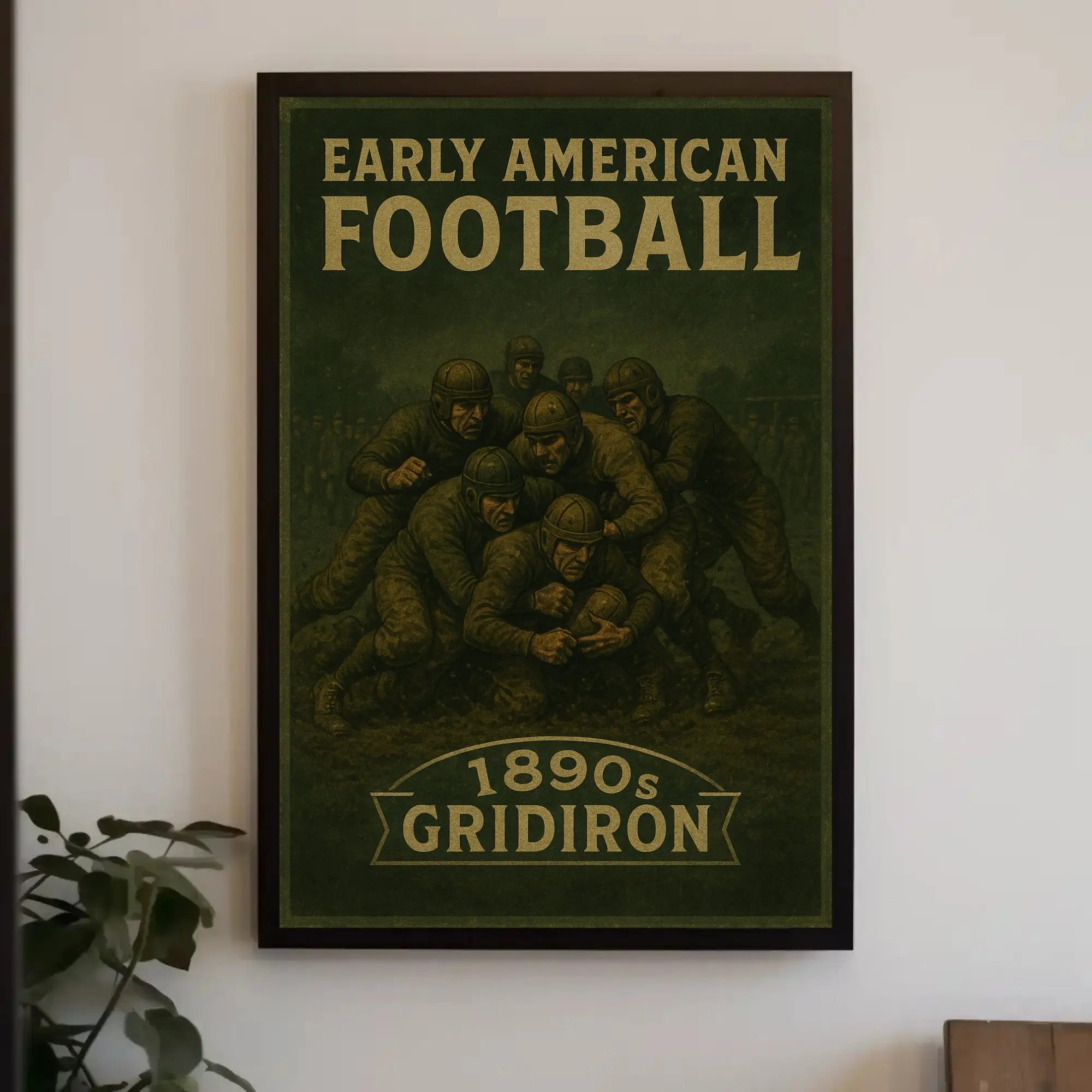 Early American Football 1890s Nostalgic Sports Poster PosterGoat