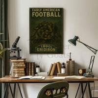 Early American Football 1890s Nostalgic Sports Poster PosterGoat