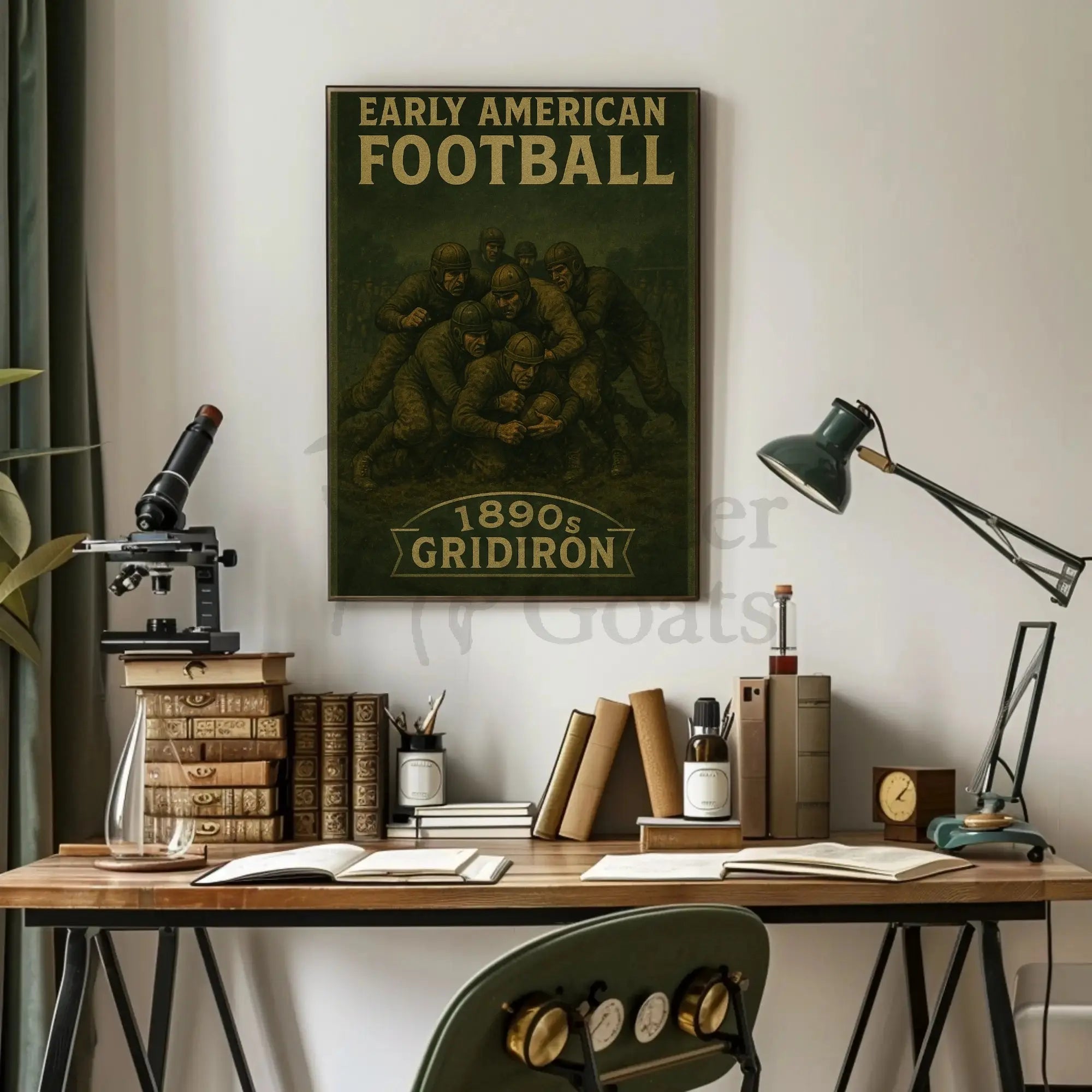 Early American Football 1890s Nostalgic Sports Poster PosterGoat