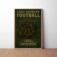 Early American Football 1890s Nostalgic Sports Poster PosterGoat