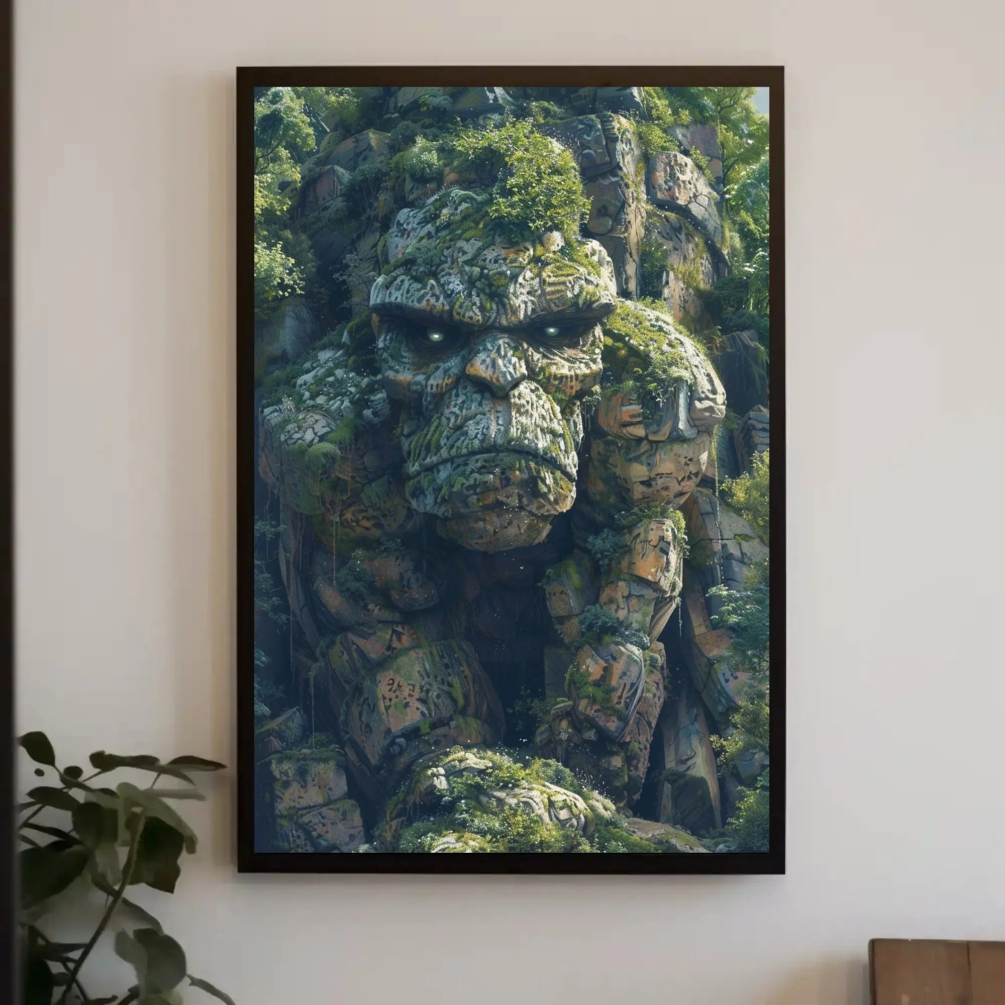 Earth Spirit Rock Golem Artistic Poster PosterGoat