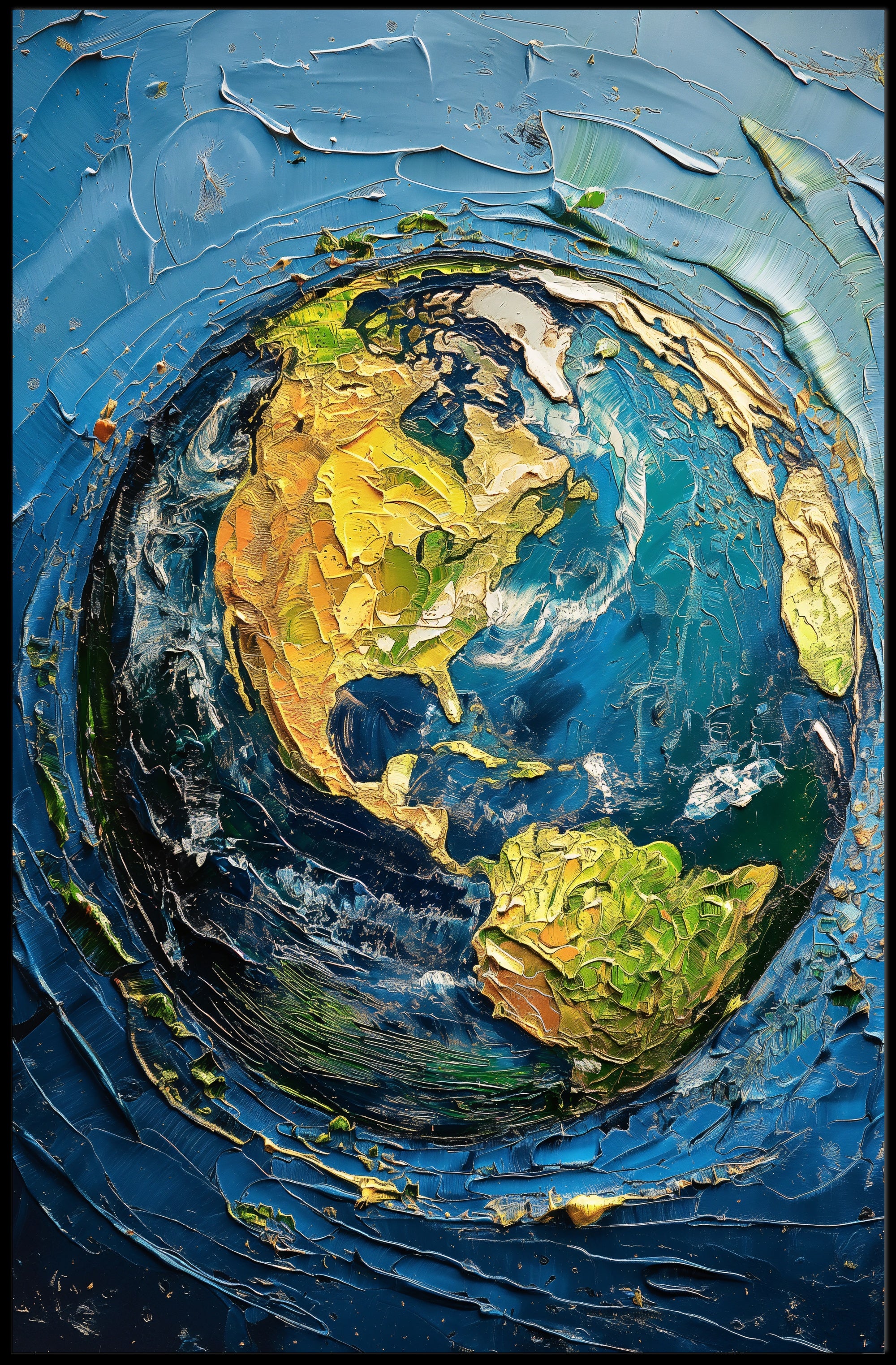 Earth's Vibrant Majesty: Abstract or Artistic Poster PosterGoat