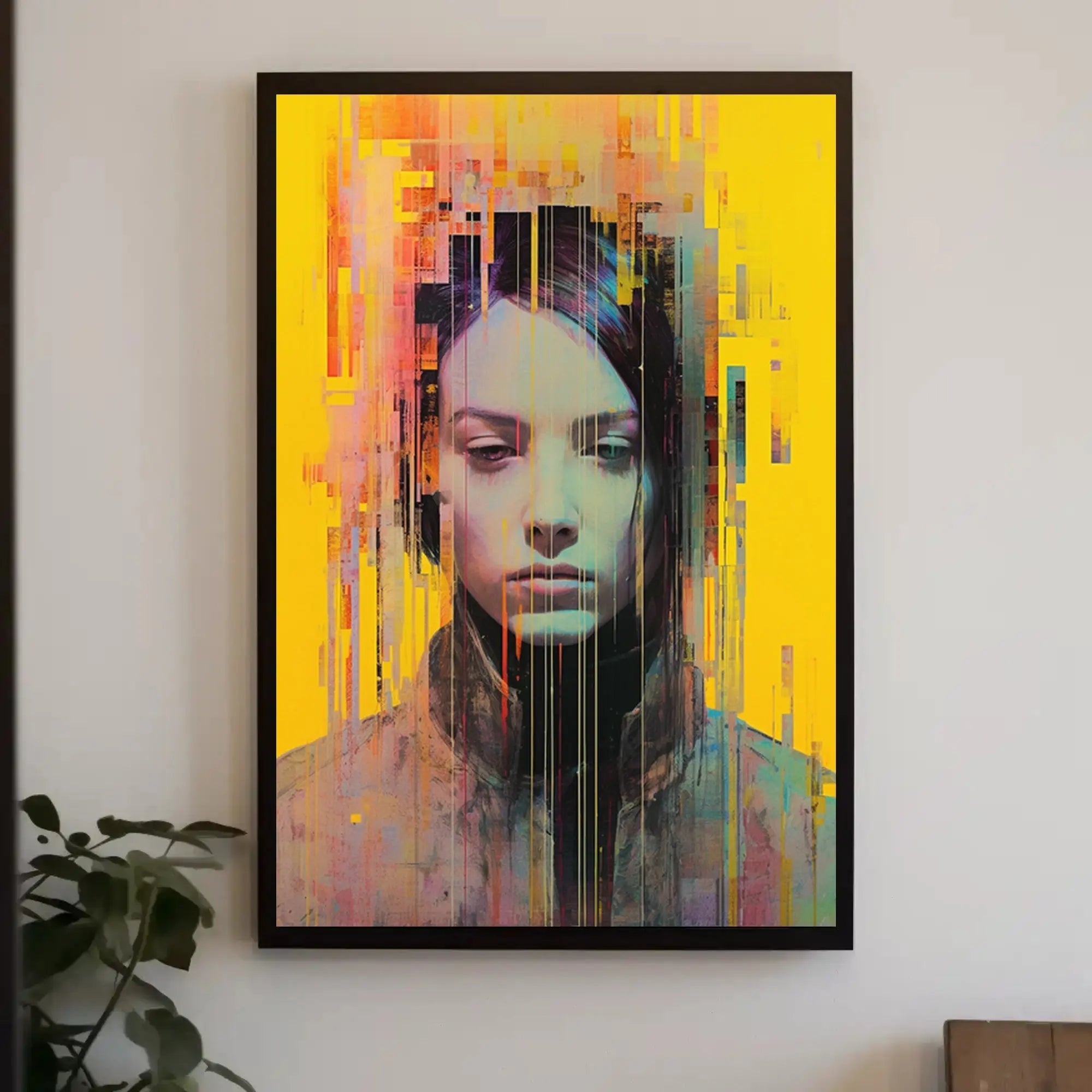Edgy Contemporary Woman Portrait Abstract Artistic Poster PosterGoat