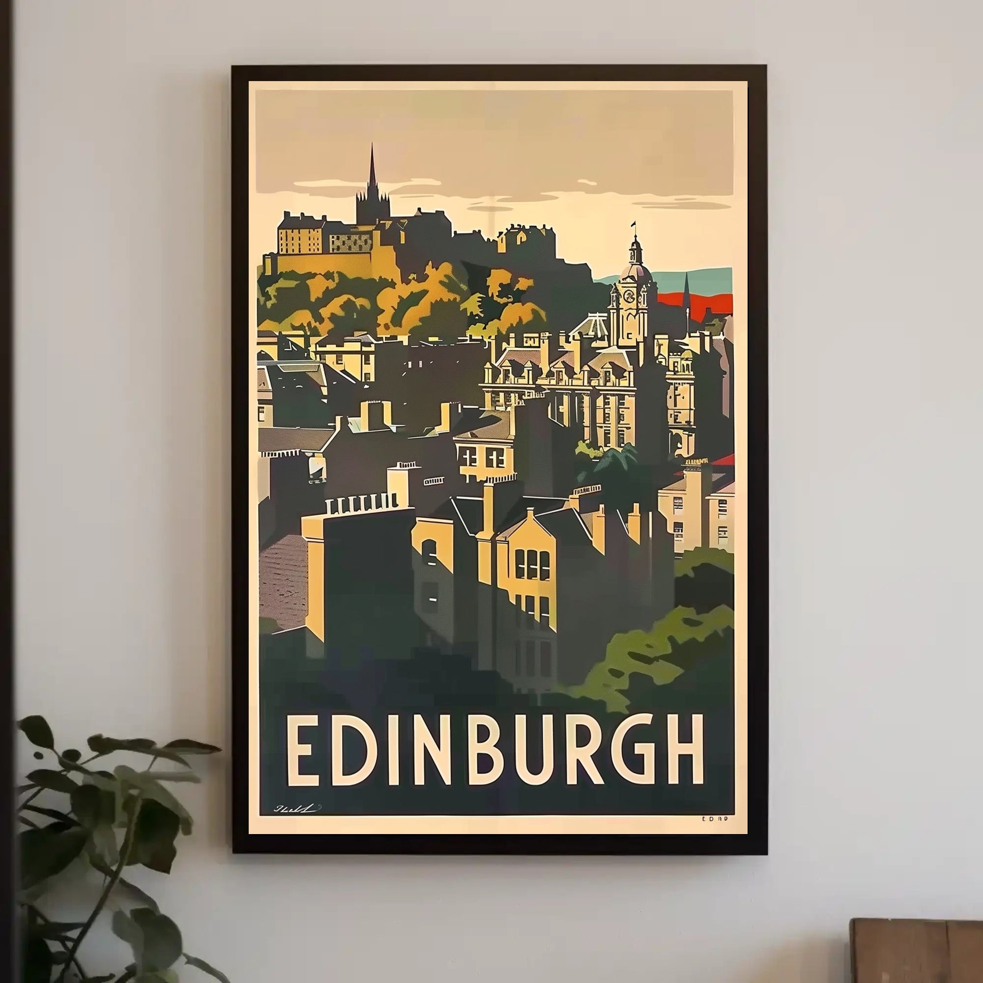 Edinburgh Castle Vintage Travel Poster PosterGoat