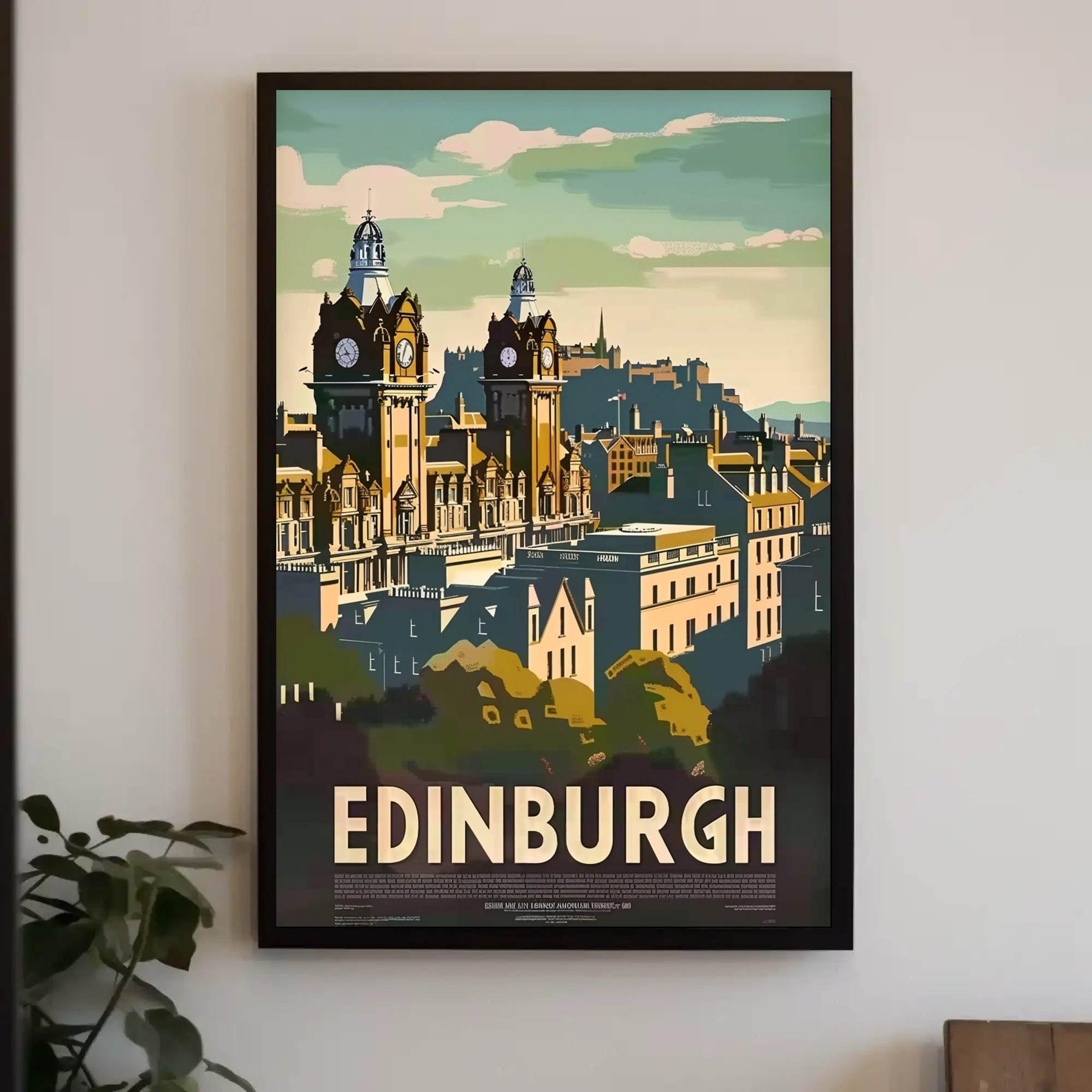 Edinburgh Vintage Style Travel Poster PosterGoat