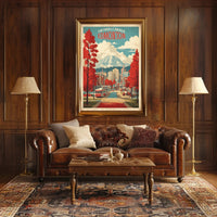 Edmonton Vintage Travel Cityscape Adventure Poster PosterGoat