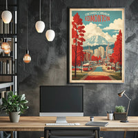 Edmonton Vintage Travel Cityscape Adventure Poster PosterGoat